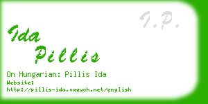 ida pillis business card